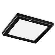 Ideal Lux AURA PL LED luminaire with PIR sensor 4000K 22 cm square, black - Ceiling Light
