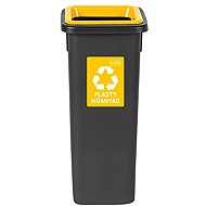 Igotrend, 714001 Sorted waste bin 20 L, FIT BIN black/yellow - Rubbish Bin