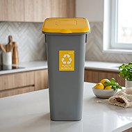 Igotrend Waste separation bin 53 l FLAP BIN grey/yellow - Rubbish Bin