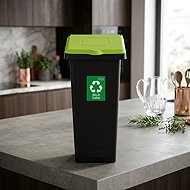 Igotrend Waste separation bin 53 l FLAP BIN black/green - Rubbish Bin