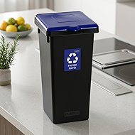 Igotrend Waste separation bin 53 l FLAP BIN black/blue - Rubbish Bin