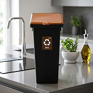 Igotrend Waste separation bin 53 l FLAP BIN black/brown - Rubbish Bin