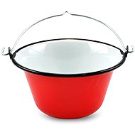 IGOTREND Goulash pot enamel 0,8 l /16 cm, red - Camping Pot