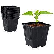 Igotrend Planter, black 7 × 7 × 8 cm, 12 pcs - Seedling Tray
