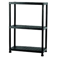 Igotrend Plastic shelf 60 × 30 × 96 cm, black, 3 shelves - Shelving Unit