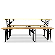 IGOTREND Garden furniture beer set 3 pieces table + bench 177 cm - Garden Furniture
