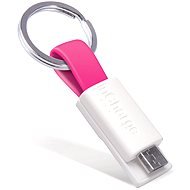 inCharge Micro USB Pink, 0.08m - Dátový kábel