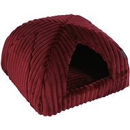 Olala Pets Igloo Stripe 40 × 40 cm burgundy - Pet Bed