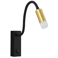 IMMAX GOAL with switch, LED, 3W, black/gold with acrylic - Wall Lamp