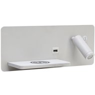 IMMAX LED Be PREPARE 4in1, spot with QI charging, USB, white, left - Spot Lighting