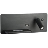 IMMAX LED Be PREPARE 4in1, spot with QI charging, USB, black, left - Spot Lighting