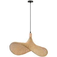 IMMAX BOHO SOMBRERO design pendant D 70 cm, E27 natural rattan - Ceiling Light