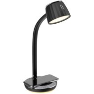 IMMAX PERLA LED, Qi wireless charging, black + grey and metallic detail - Table Lamp