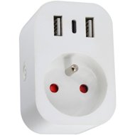 IMMAX NEO internal with pin, type E, 2x USB, 1x USB-C, Zigbee - Smart Socket
