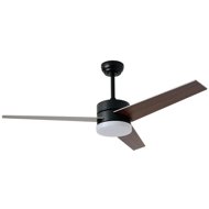 IMMAX NEO LITE VARIABLE Smart LED with fan Tuya WiFi, black/wooden decor - Ceiling Light