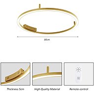 IMMAX NEO FINO ceiling/wall mounted, gold, 80 cm, 55 W, 4285 lm, Tuya Zigbee 3.0 with DO - LED Light