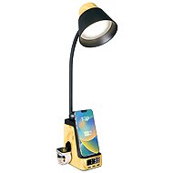 IMMAX IDEAL LED with QI charging CCT, light wood/black - Table Lamp