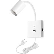 IMMAX PUNTO USB flexible with switch, white - Wall Lamp