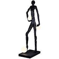 IMMAX SILUETTE Glam Aura 185cm Statue - Floor Lamp, Fibreglass, Black, 3×E27 - Floor Lamp