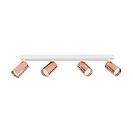IMMAX PUNTO-4 stropní nástěnné linear, 4 hlavy GU10, měď/rose gold + bílá - Spot Lighting