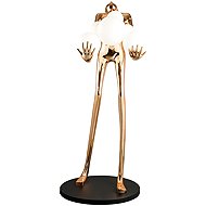 IMMAX SILUETTE HUMAN BALL - 180 cm - socha stojací lampa sklolaminát plast rose gold 6xE27 - Decorative Lighting