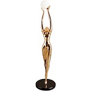 IMMAX SILUETTE Human WOMAN - 80 cm - socha, stojací lampa, sklolaminát, rose gold, 1xG9 - Decorative Lighting