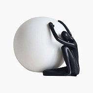 IMMAX SILUETTE Moon Lady - 53 cm, socha, dekorační lampa, černá, sklolaminát, 1xE27 - Decorative Lighting