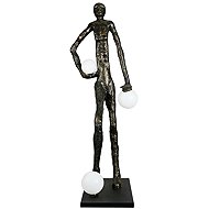 IMMAX SILUETTE Glam Aura - 185 cm - socha, stojací lampa, bronz, sklolaminát, 3xE27 - Decorative Lighting
