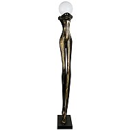 IMMAX SILUETTE Human WOMAN - 175 cm - socha, stojací lampa, bronz, sklolaminát, 1xE27 - Decorative Lighting