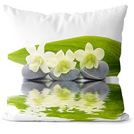 Impar Pillow White flowers on stones - Pillow