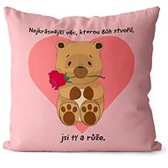 Impar Pillow Teddy bear with rose - Pillow