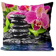 Impar Pillow Orchid with black stones - Pillow