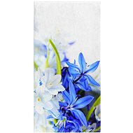  Impar Modré a bílé květy 70 × 140 cm - Bath Towel