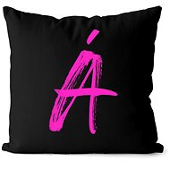 Impar letter A, colour of initials pink - Pillow
