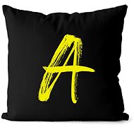 Impar letter A, initials yellow - Pillow