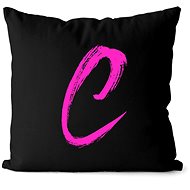 Impar letter C, colour initials pink - Pillow