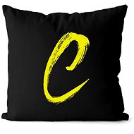Impar letter C, initials yellow - Pillow