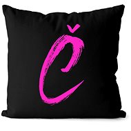 Impar letter C, colour of initials pink - Pillow