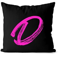 Impar letter D, colour initials pink - Pillow