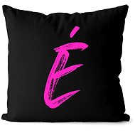 Impar letter E, colour of initials pink - Pillow