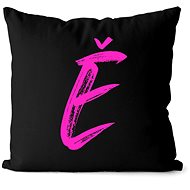 Impar letter E, colour initials pink - Pillow