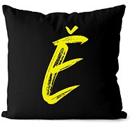 Impar letter Ě, initials yellow - Pillow