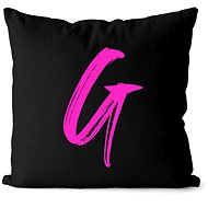 Impar letter G, colour initials pink - Pillow