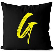Impar letter G, initials yellow - Pillow