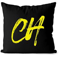 Impar letter CH, initials yellow - Pillow