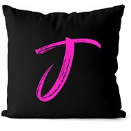 Impar letter J, colour initials pink - Pillow