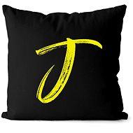 Impar letter J, initials yellow - Pillow