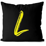 Impar letter L, initials yellow - Pillow