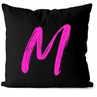 Impar letter M, colour initials pink - Pillow
