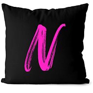 Impar letter N, colour initials pink - Pillow